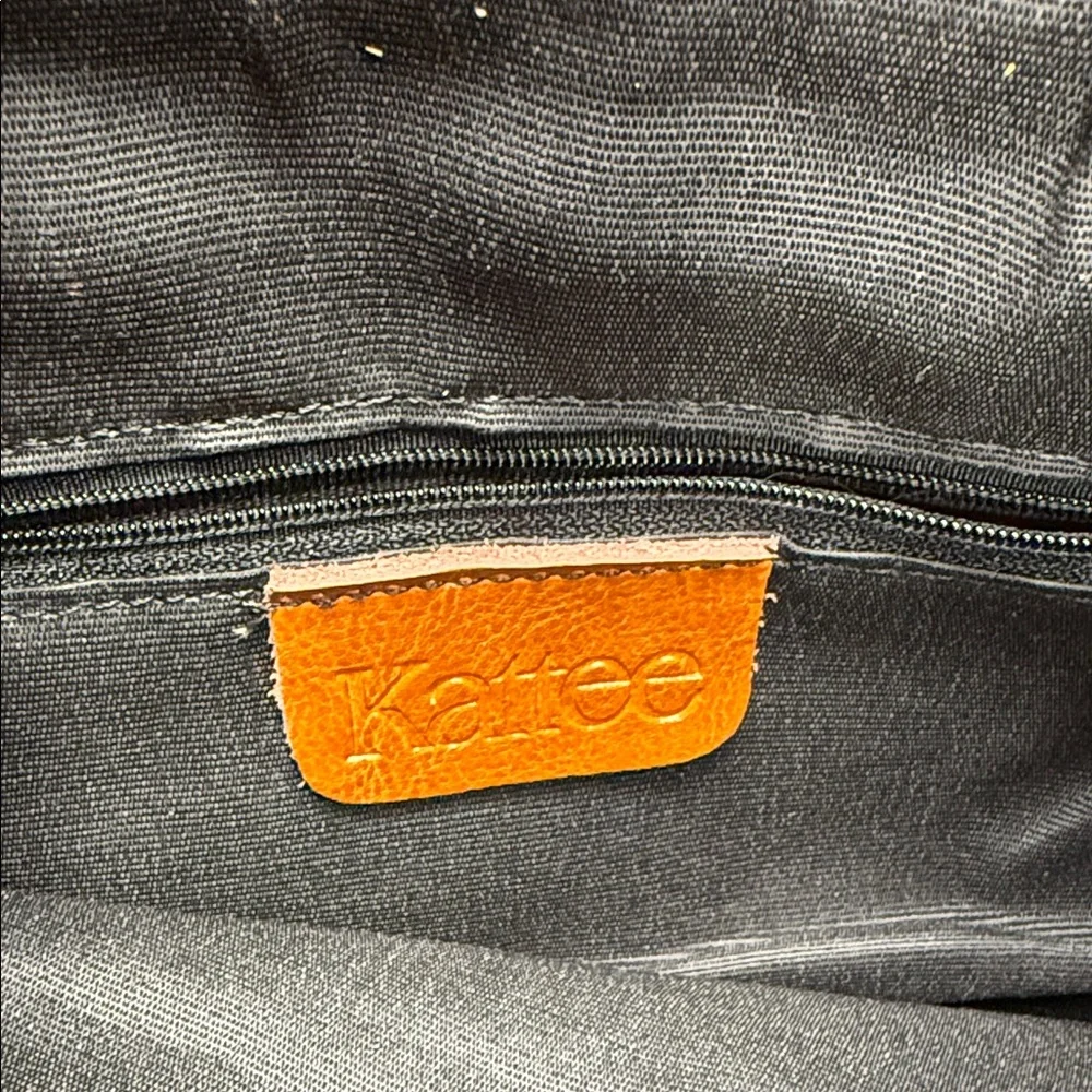 Kattee Cognac Brown Leather Tote Bag - Picture 12 of 14